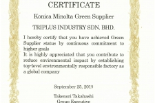 2019 - Konica Minolta - Green Supplier